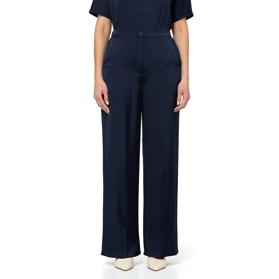 Pantaloni palazzo in raso Emme Marella