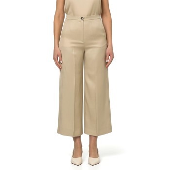 Pantaloni in twill di misto lino Emme Marella