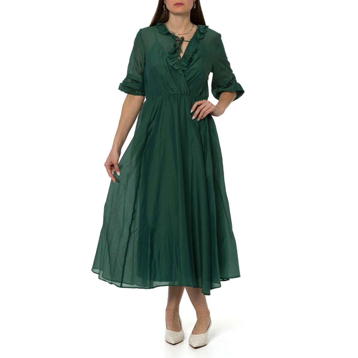 Abito in mussola di cotone e seta i Blues