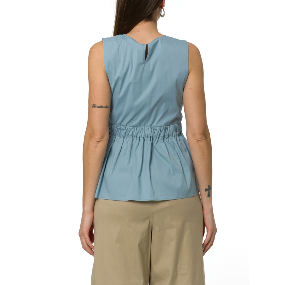 Top svasato con coulisse i Blues