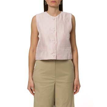 Gilet in raso di misto lino i Blues