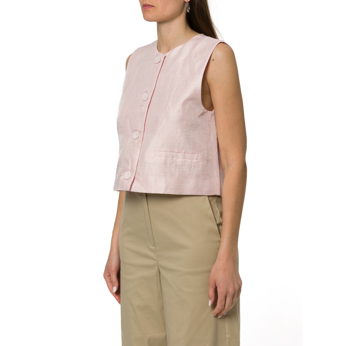 Gilet in raso di misto lino i Blues