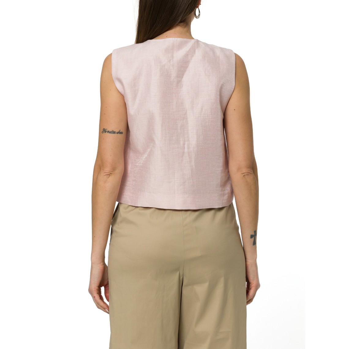 Gilet in raso di misto lino i Blues