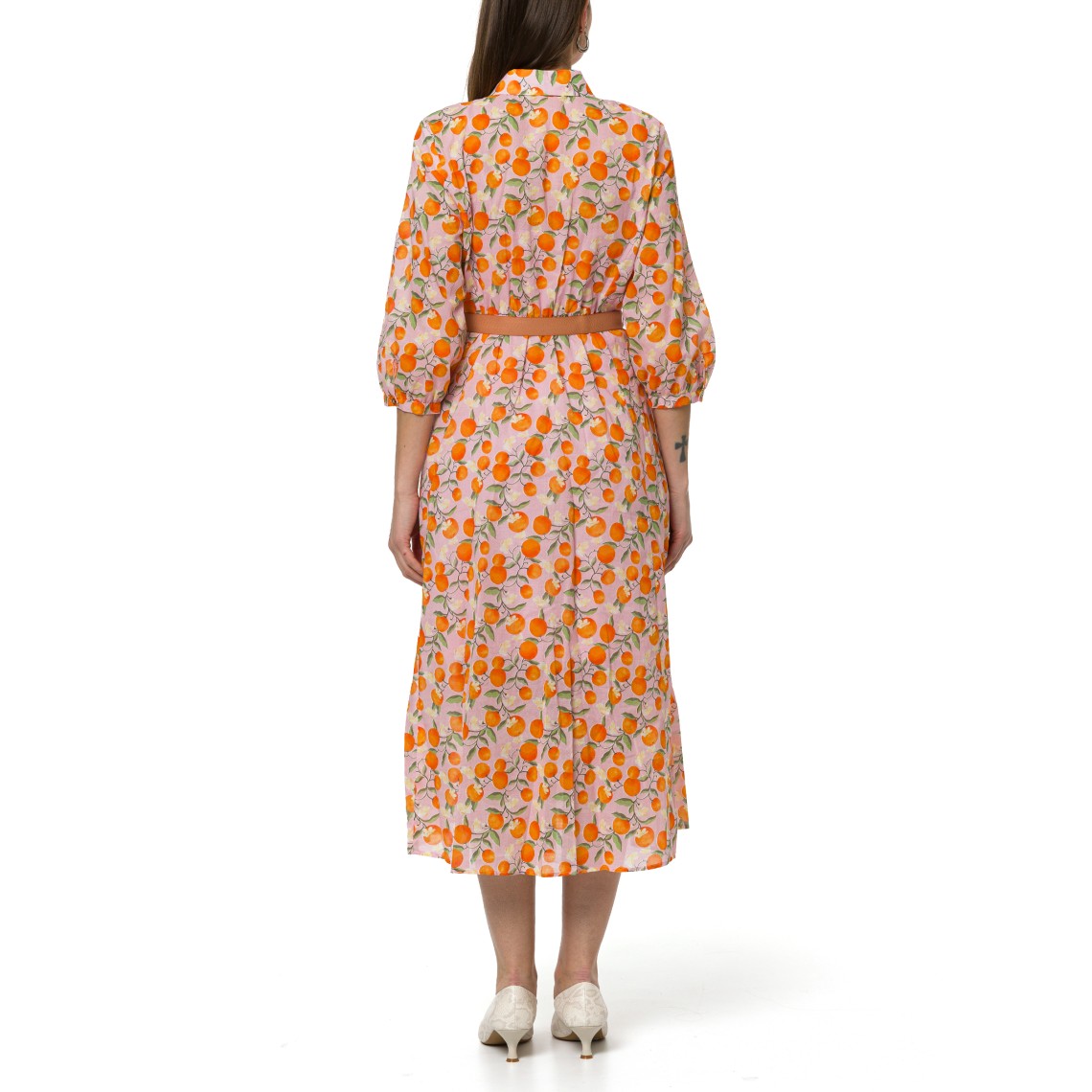 Abito chemisier in mussola di cotone stampato i Blues