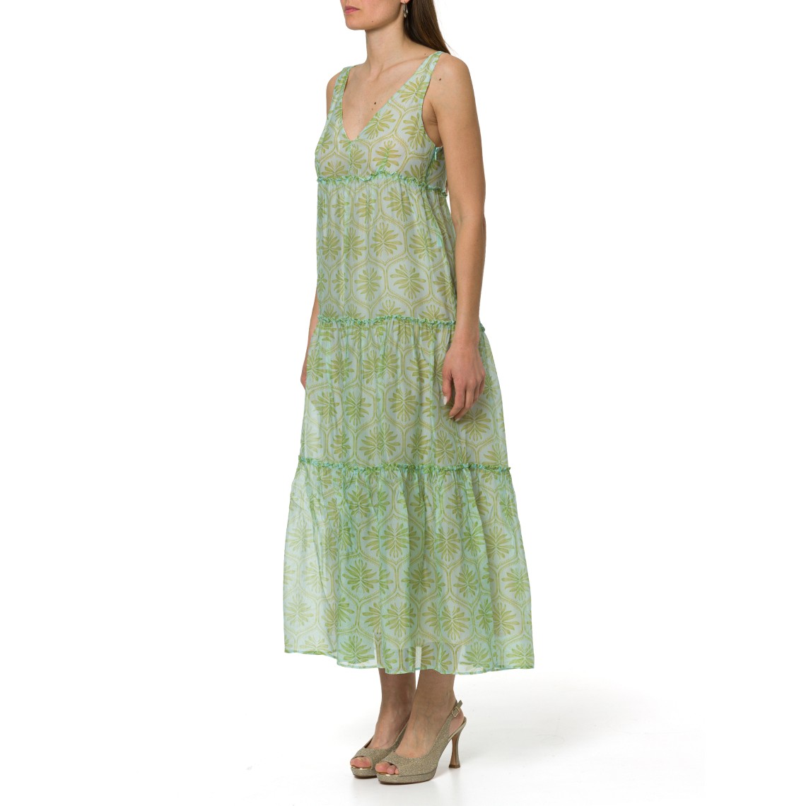 Abito plissè in viscosa di seta i Blues