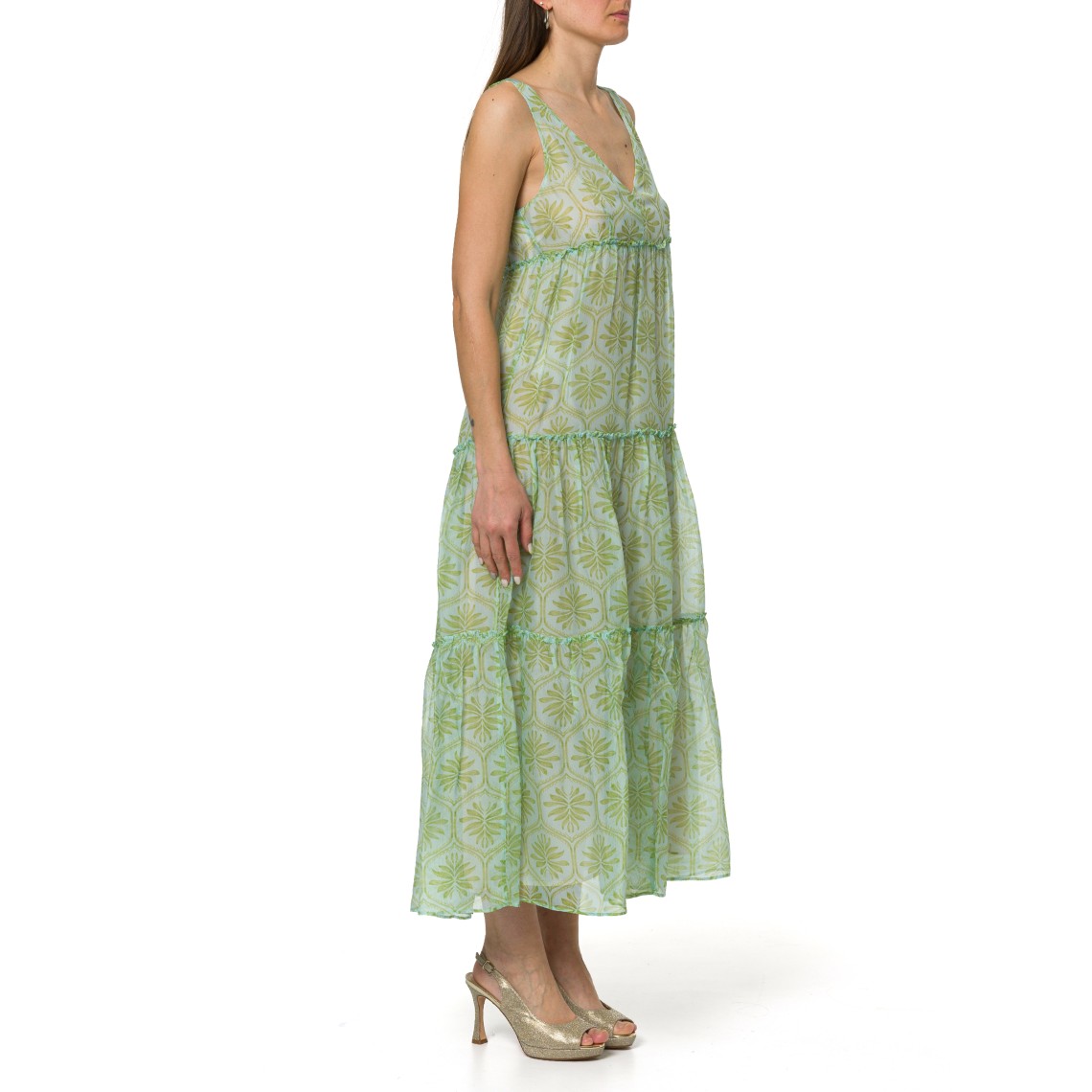 Abito plissè in viscosa di seta i Blues