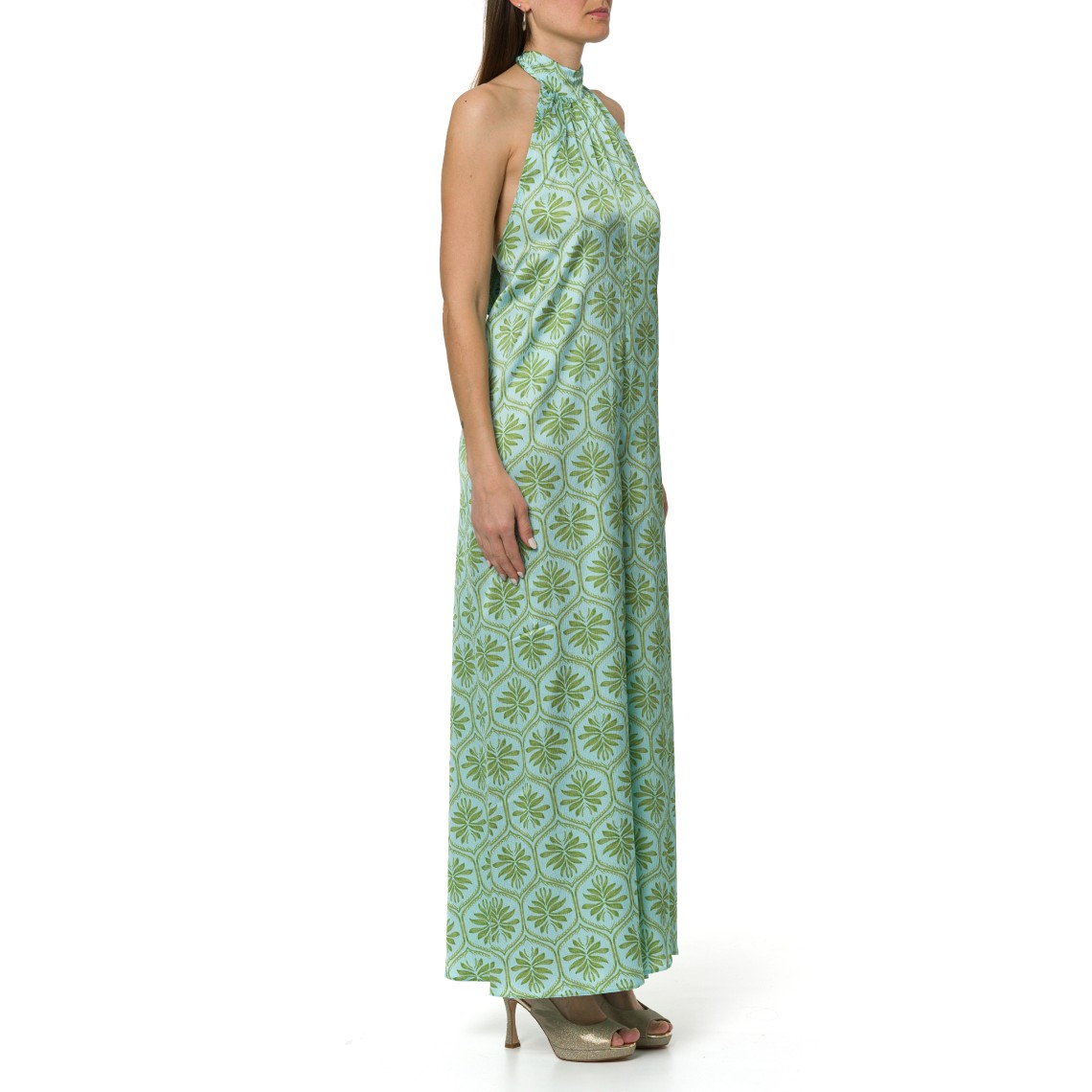 Tuta over in raso stampato i Blues