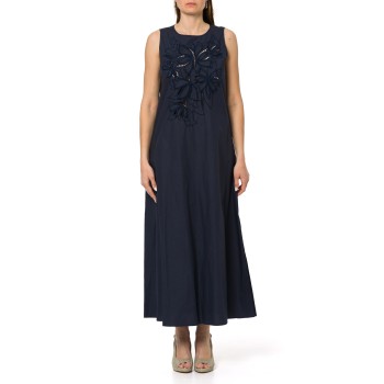 Abito in popeline di cotone ricamato i Blues