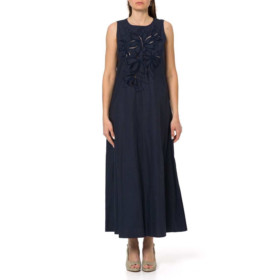 Abito in popeline di cotone ricamato i Blues