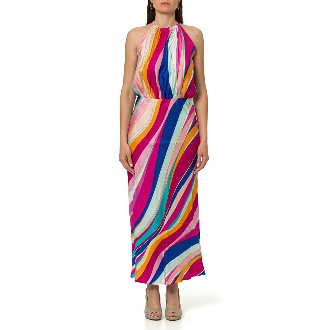 Abito lungo in twill di seta Marella