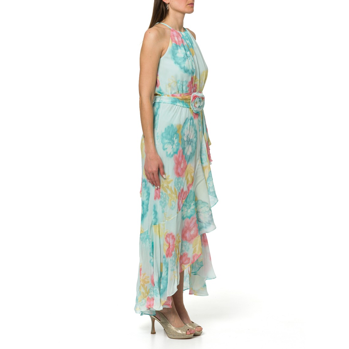 Abito con volant e cintura Marella