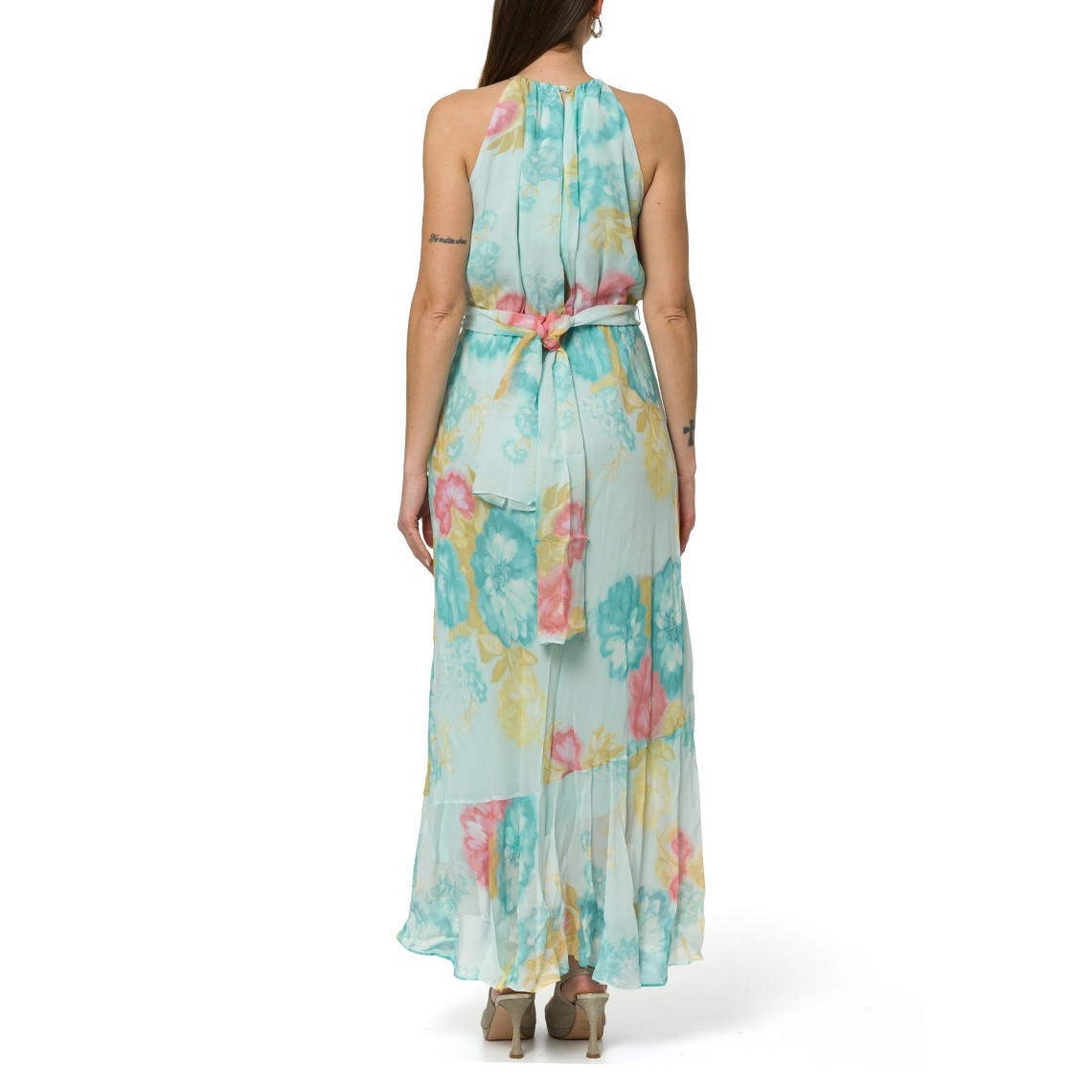 Abito con volant e cintura Marella