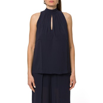 Top smanicato con scollo a goccia Marella