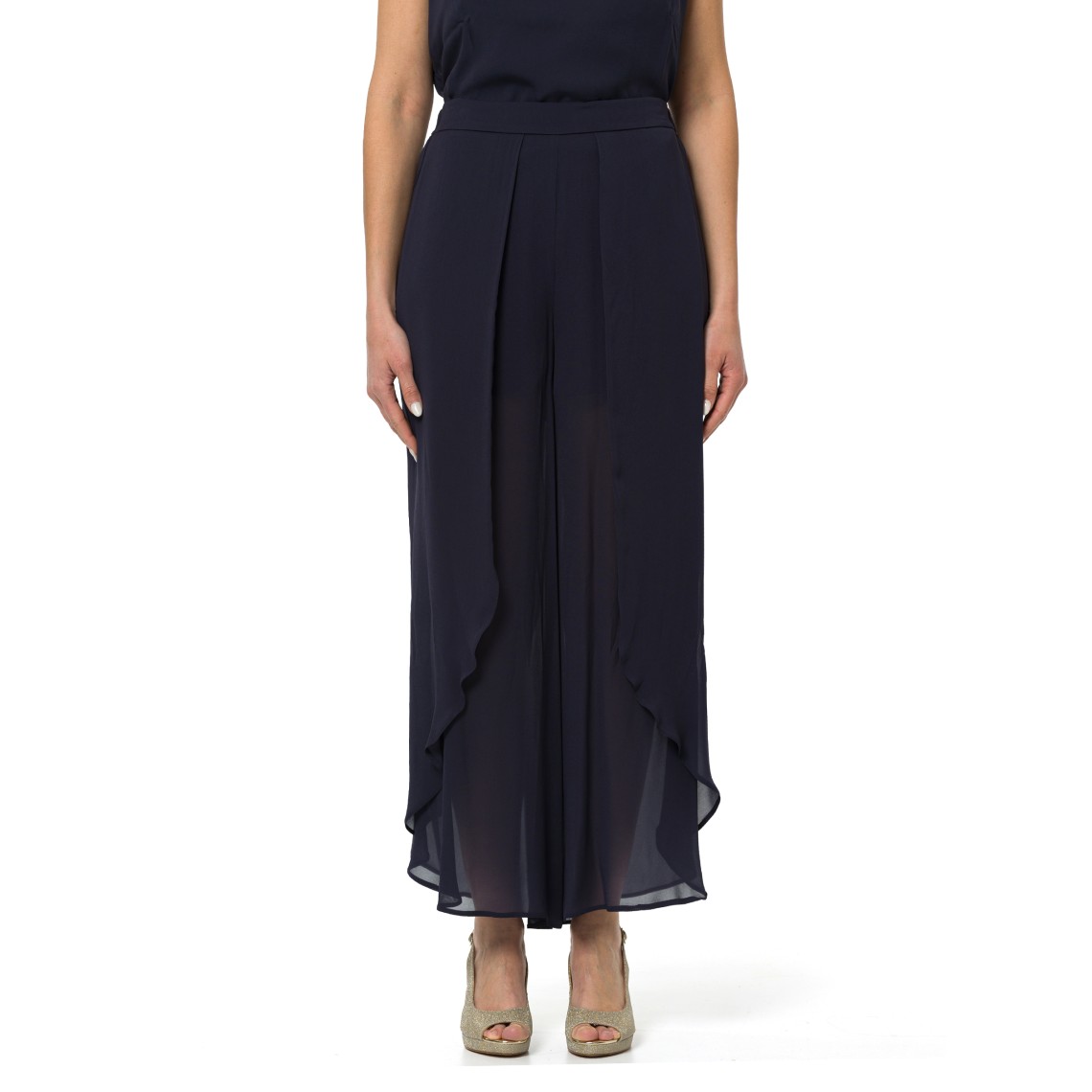 Pantaloni wide-leg a portafoglio Marella