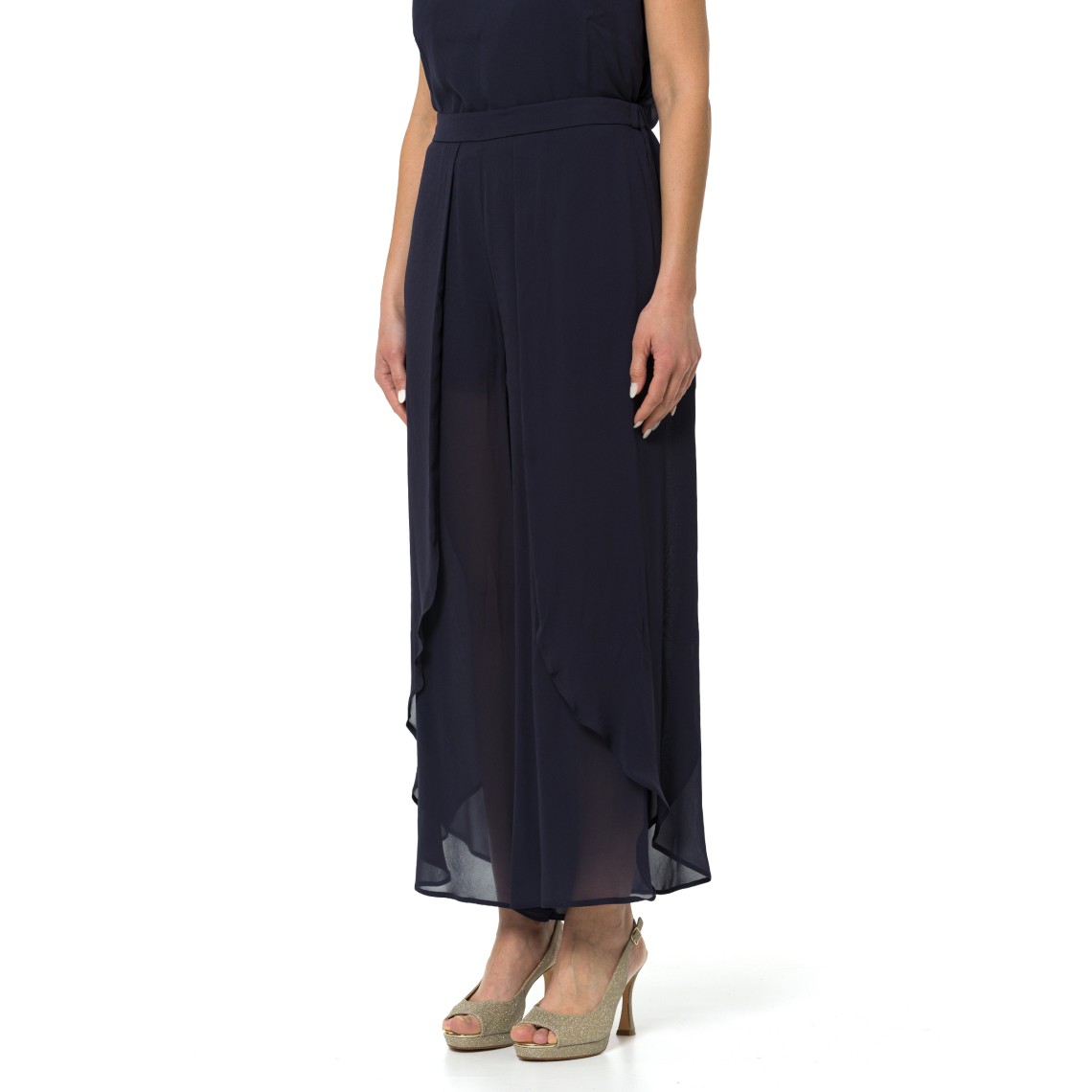 Pantaloni wide-leg a portafoglio Marella