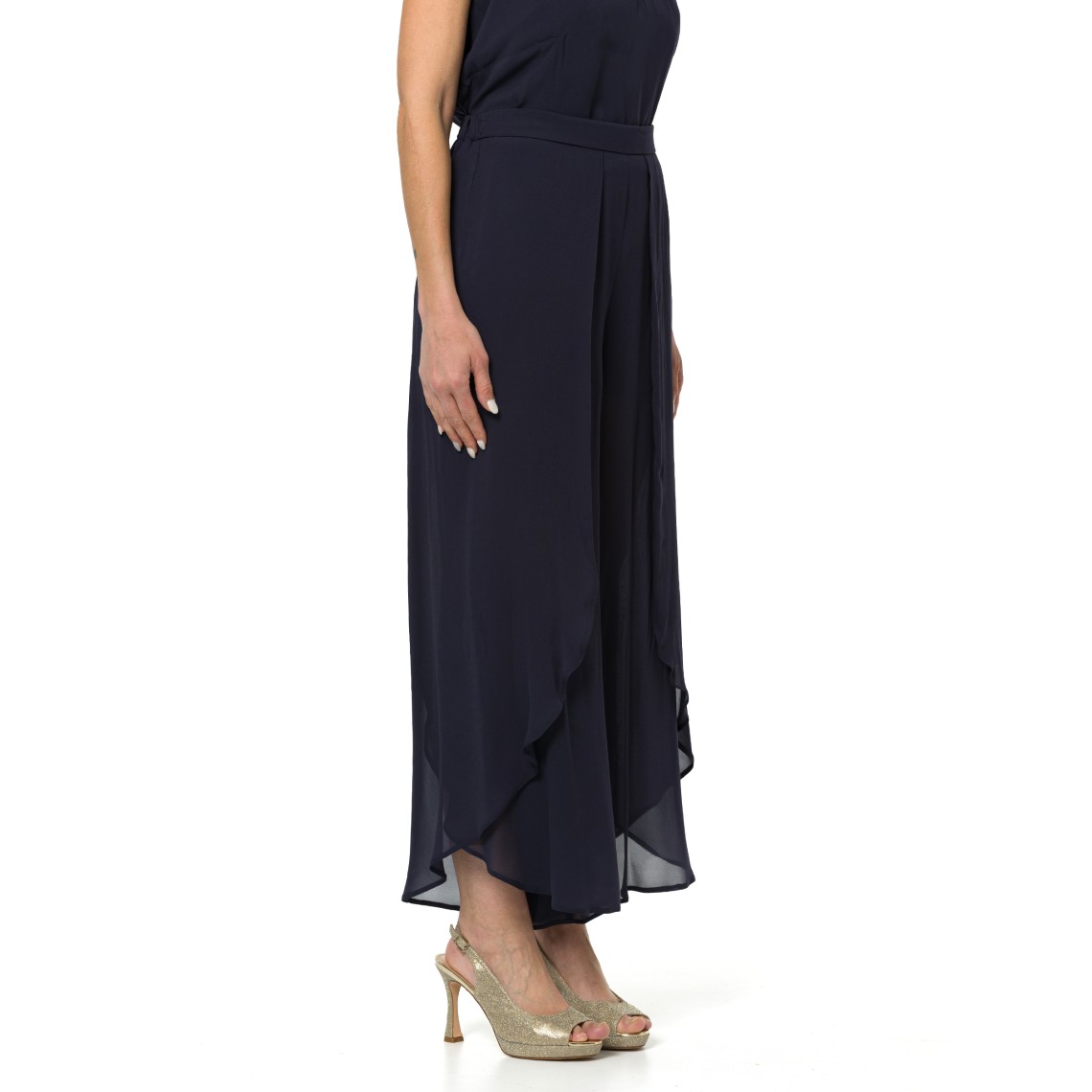 Pantaloni wide-leg a portafoglio Marella