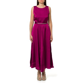 Abito in raso con cintura Emme Marella