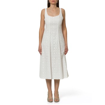 Abito in mussola di cotone con ricamo sangallo Emme Marella