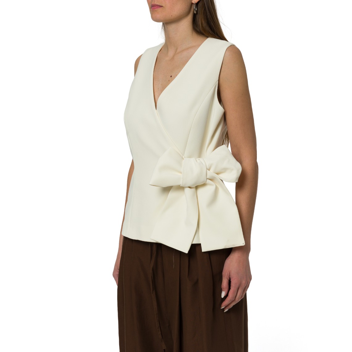 Top in enver satin con fiocco Marella 365