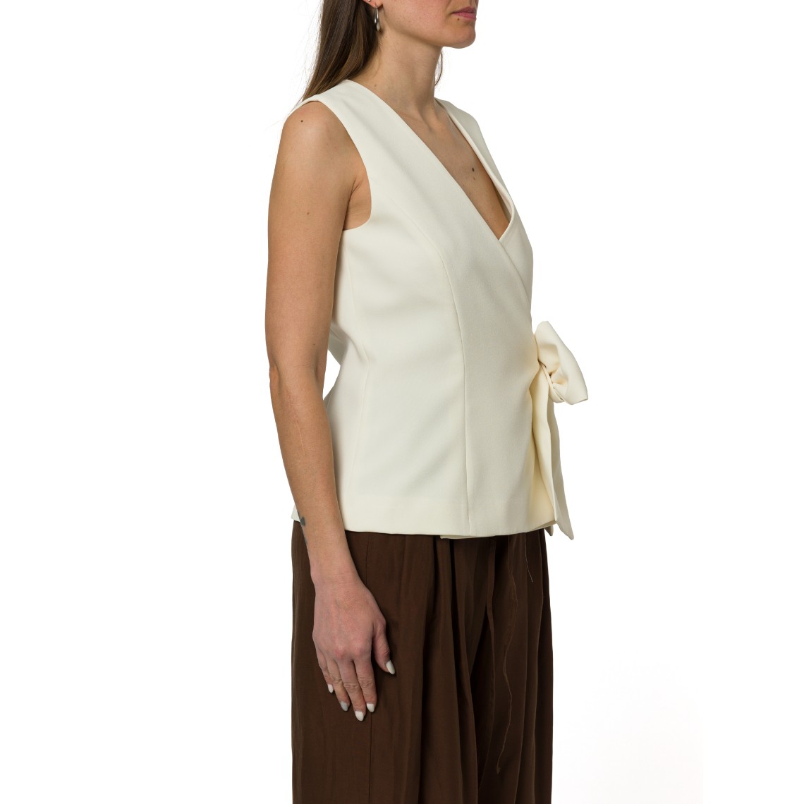 Top in enver satin con fiocco Marella 365
