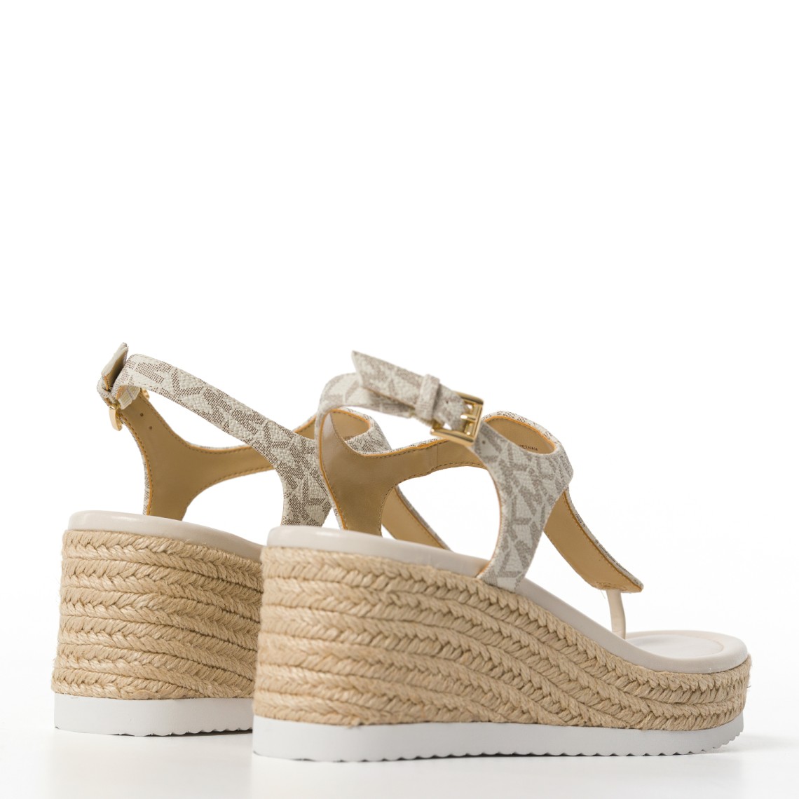 Sandalo infradito Val con zeppa e logo Michael Kors