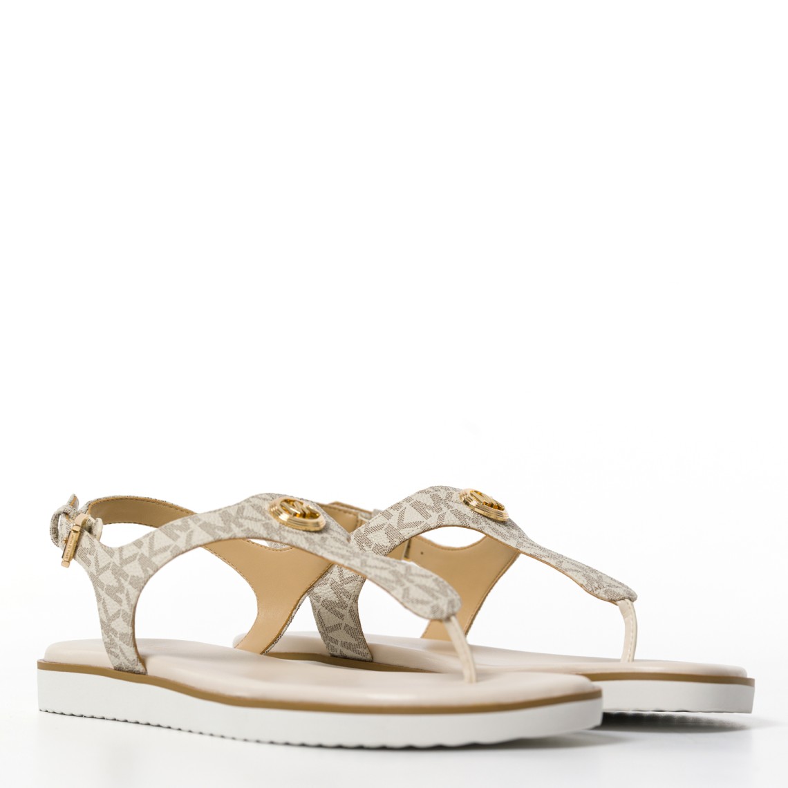 Sandalo Val Michael Kors in cotone spalmato con monogram MK