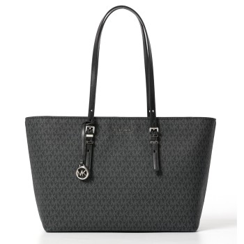 Borsa tote Quinn grande in pelle e stampa logo Michael Kors