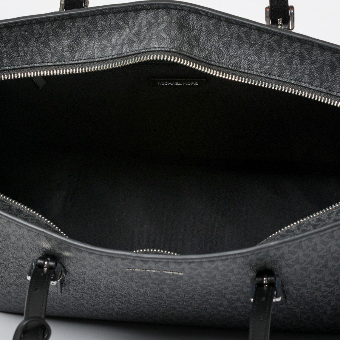 Borsa tote Quinn grande in pelle e stampa logo Michael Kors