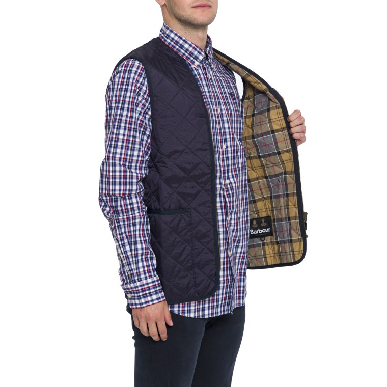 Gilet trapuntato Barbour fodera con cerniera