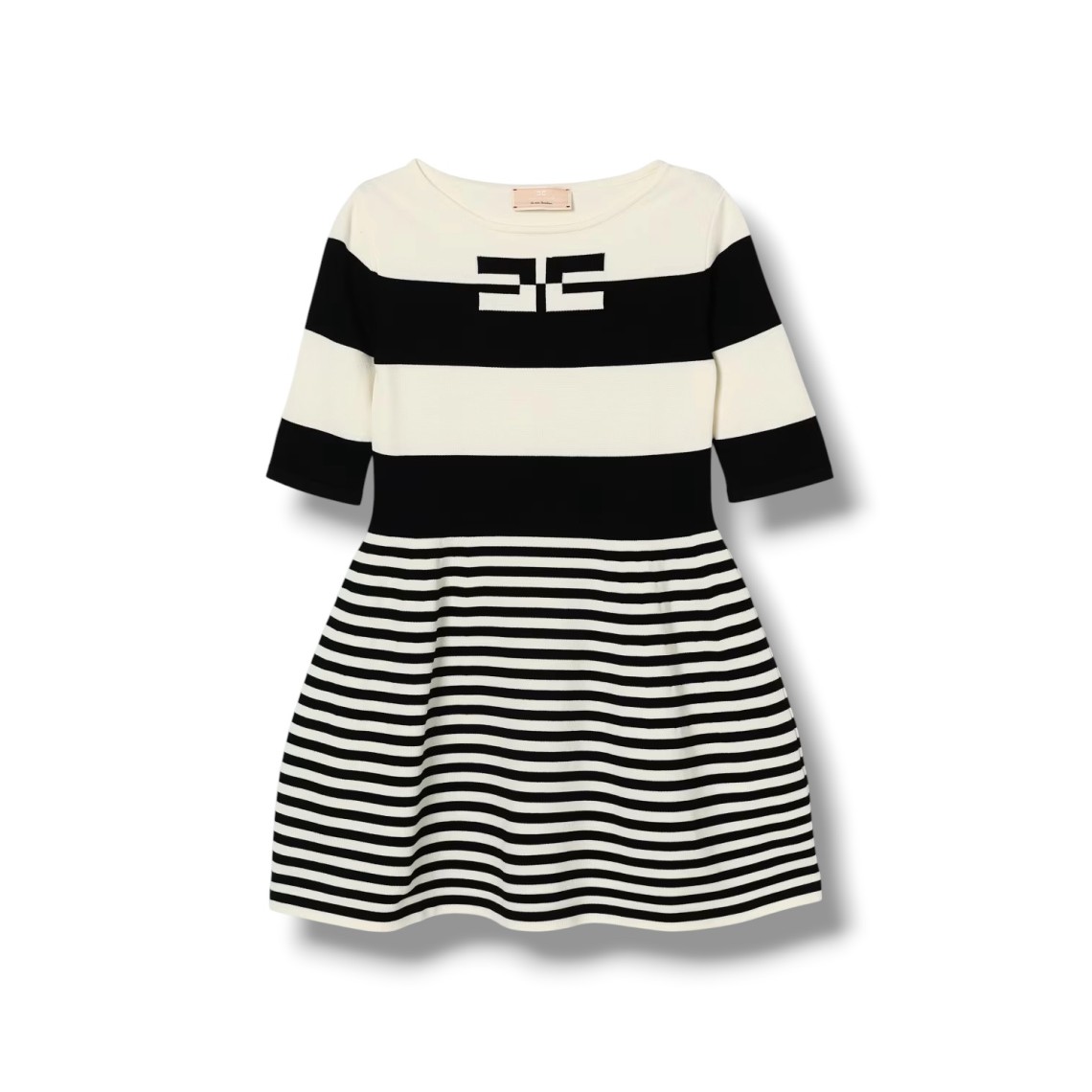 Abito in maglia rigata Elisabetta Franchi La Mia Bambina
