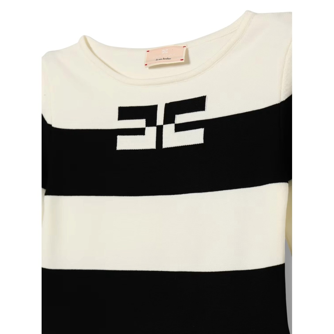 Abito in maglia rigata Elisabetta Franchi La Mia Bambina