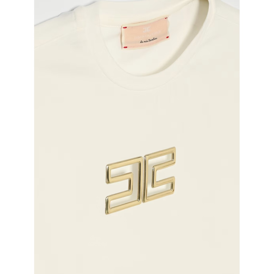 T-shirt in cotone con logo Elisabetta Franchi La Mia Bambina