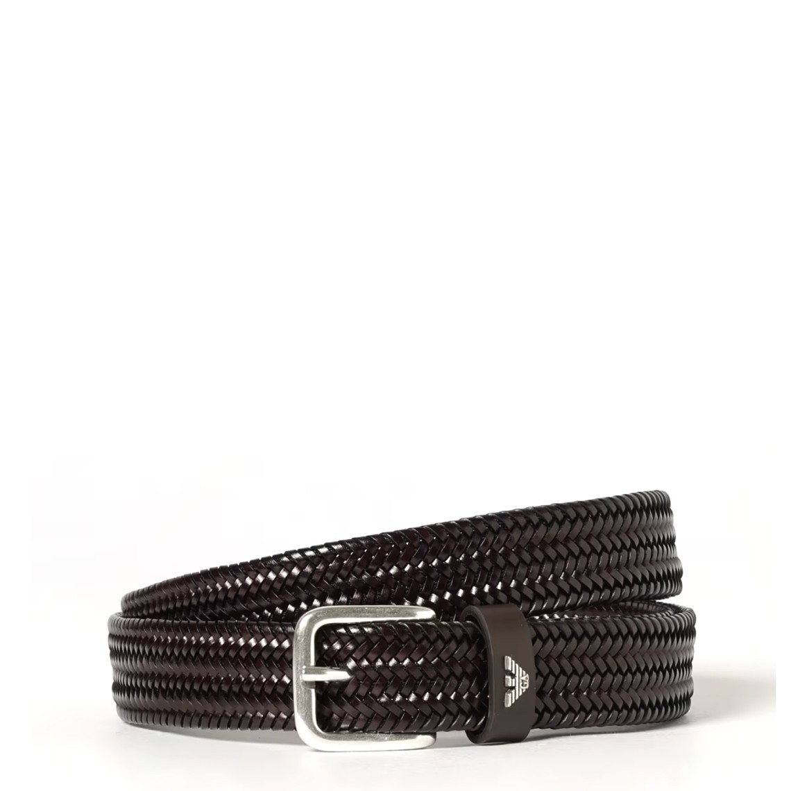 Cintura Emporio Armani in pelle intrecciata