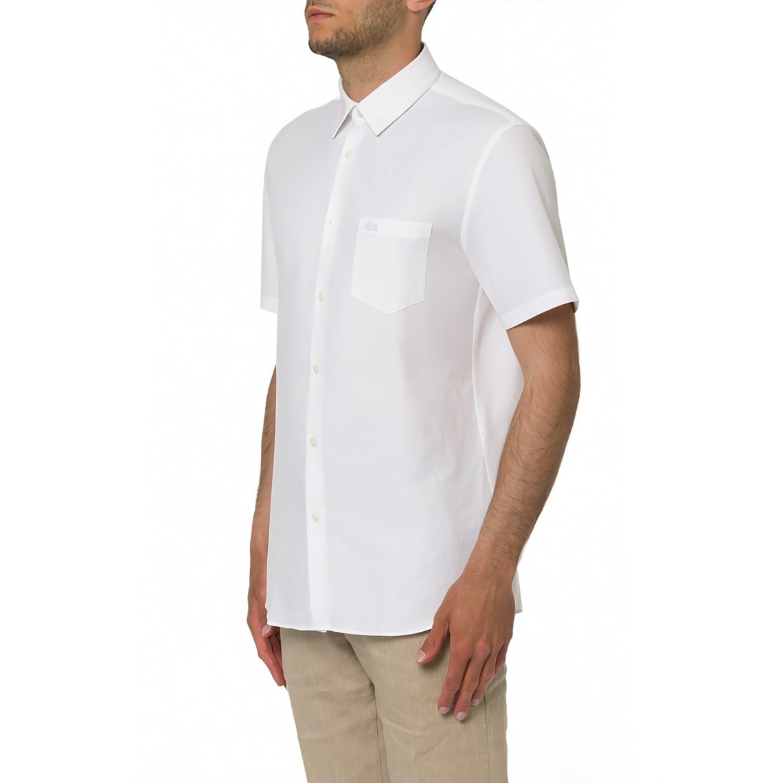 Camicia in cotone con logo Lacoste regular fit