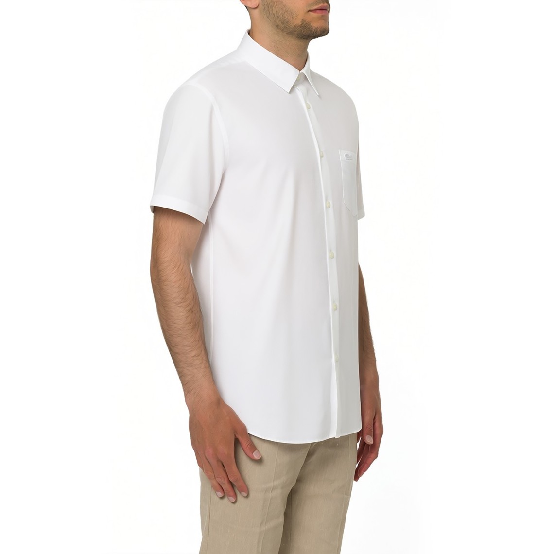 Camicia in cotone con logo Lacoste regular fit