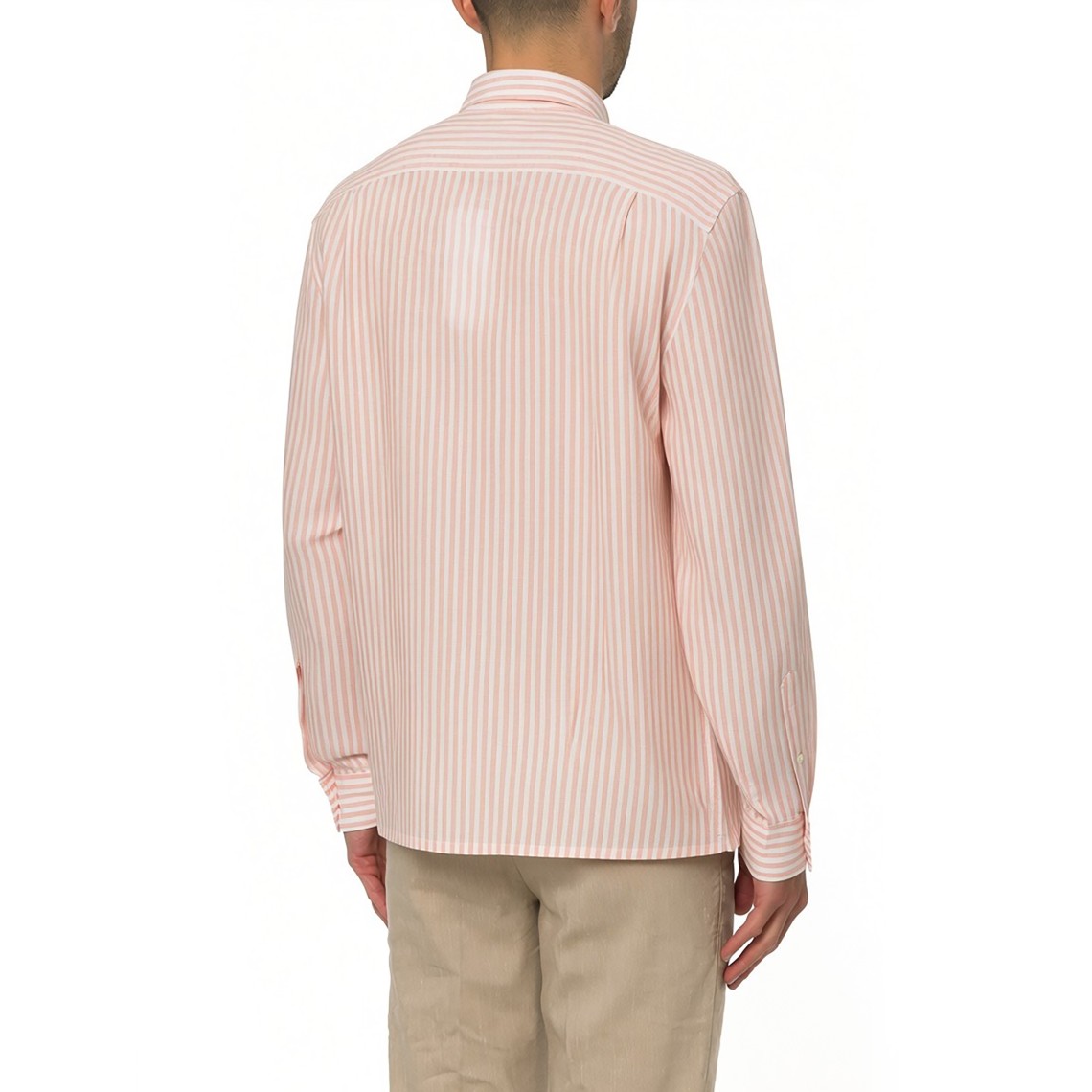 Camicia in lino a righe Lacoste