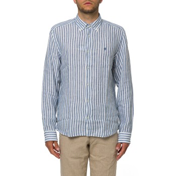Camicia in lino a righe Boss