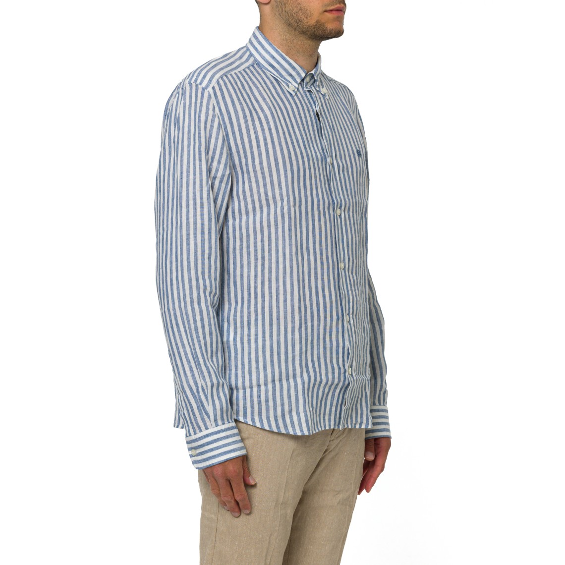 Camicia in lino a righe Boss