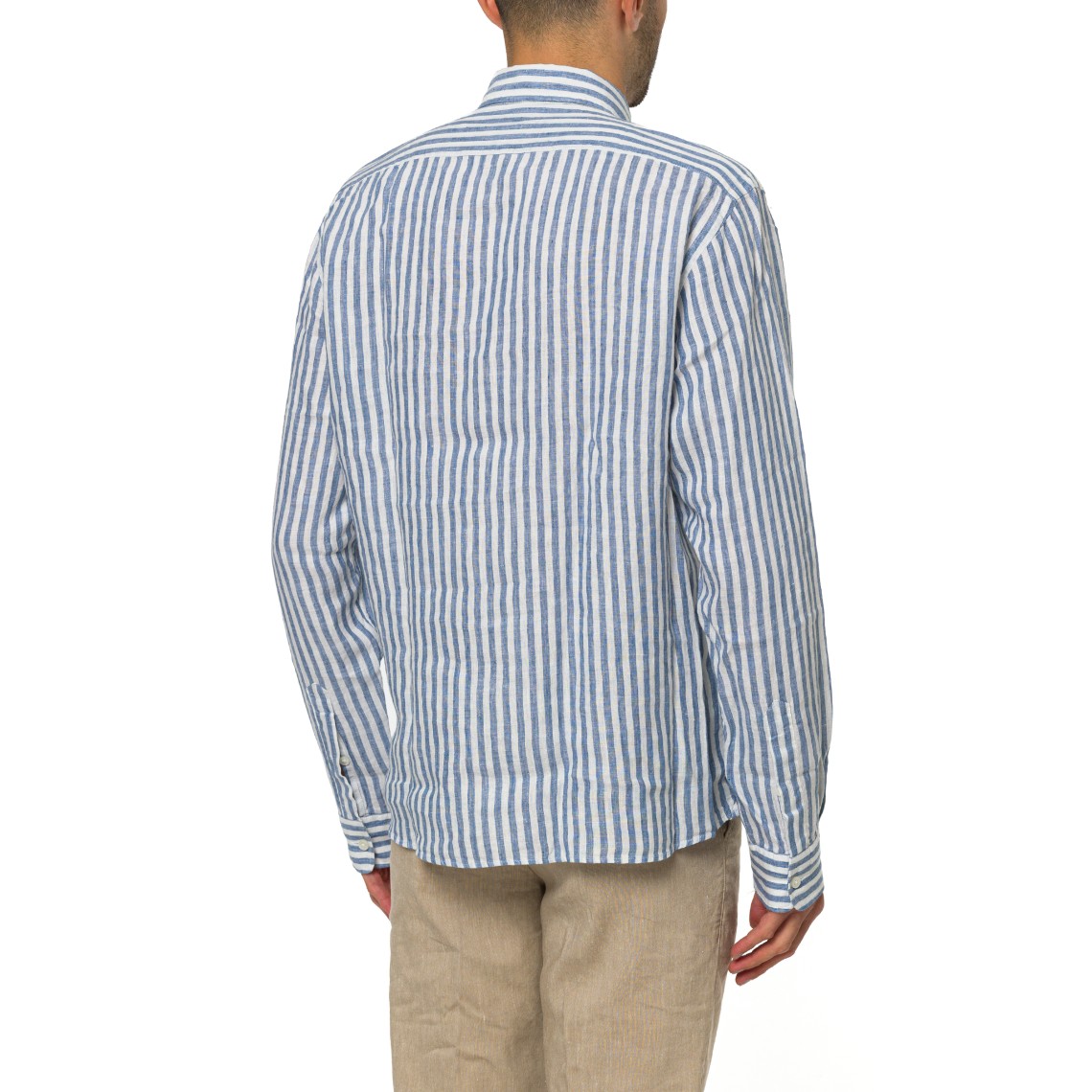 Camicia in lino a righe Boss