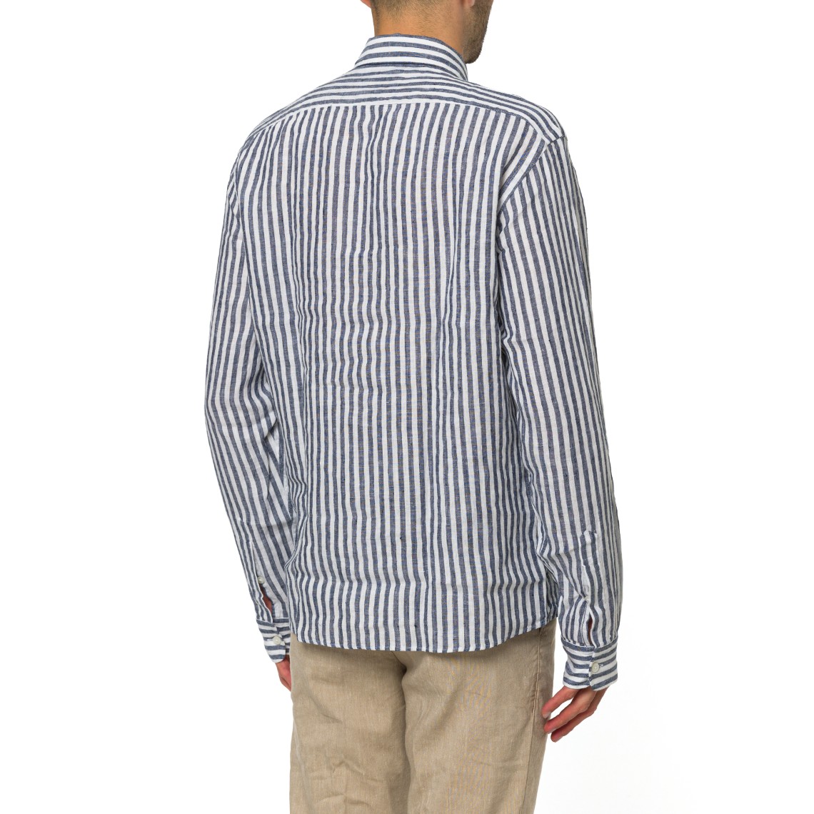 Camicia in lino a righe Boss