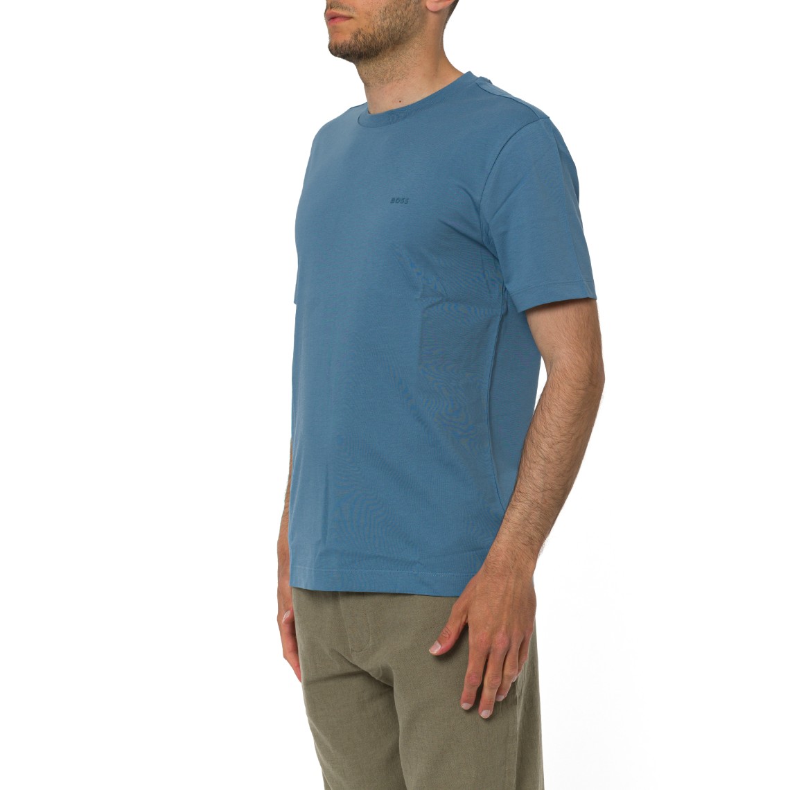 T-shirt in jersey con logo Boss