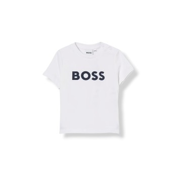 T-shirt girocollo Boss in cotone con logo bambino