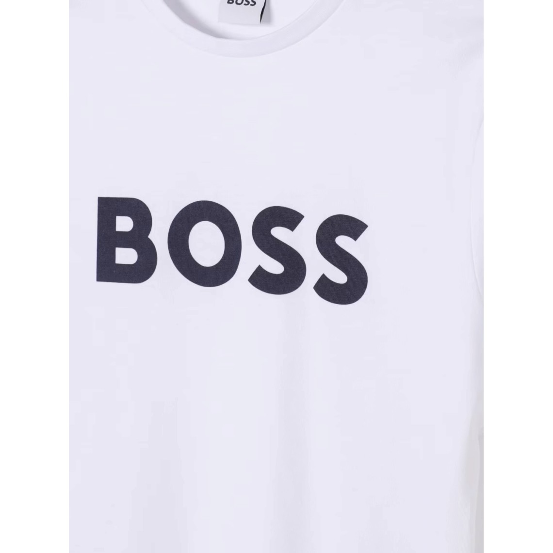 T-shirt in cotone con logo Boss bambino