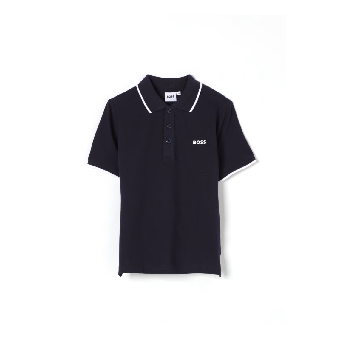 Polo in cotone con logo Boss bambino