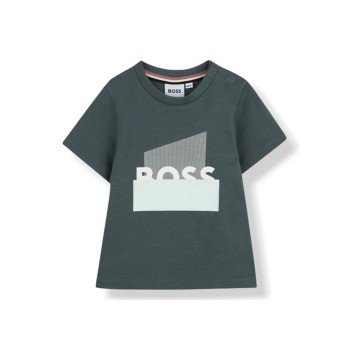 T-shirt girocollo Boss in cotone con logo bambino
