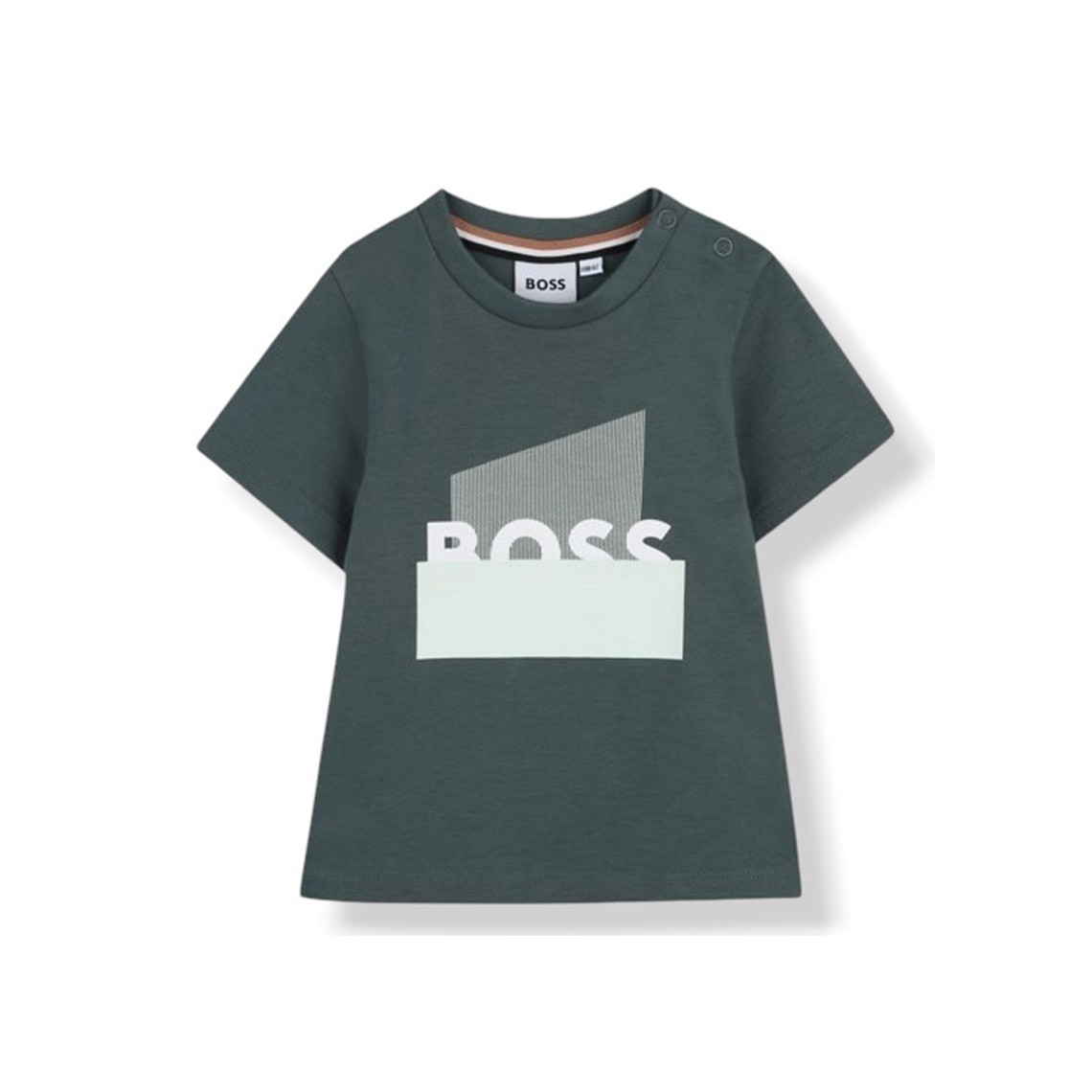 T-shirt girocollo Boss in cotone con logo bambino
