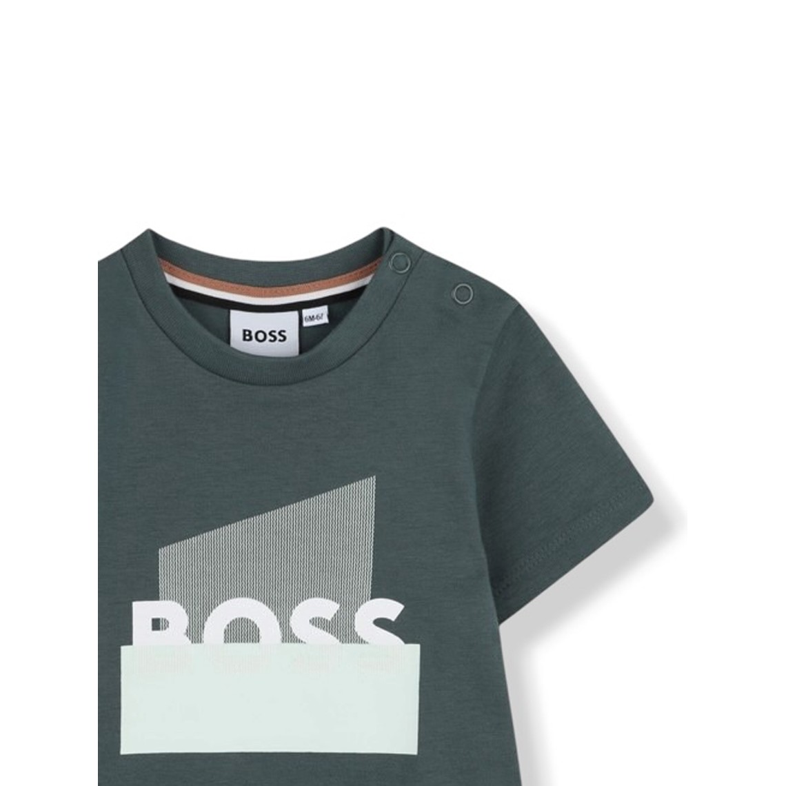 T-shirt girocollo Boss in cotone con logo bambino