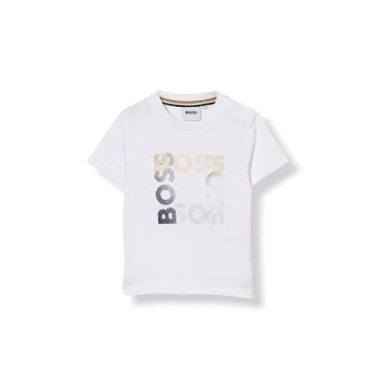 T-shirt girocollo Boss in cotone bambino