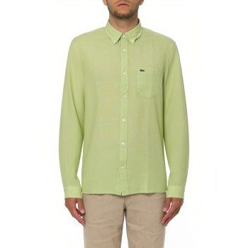 Camicia in lino regular fit Lacoste 