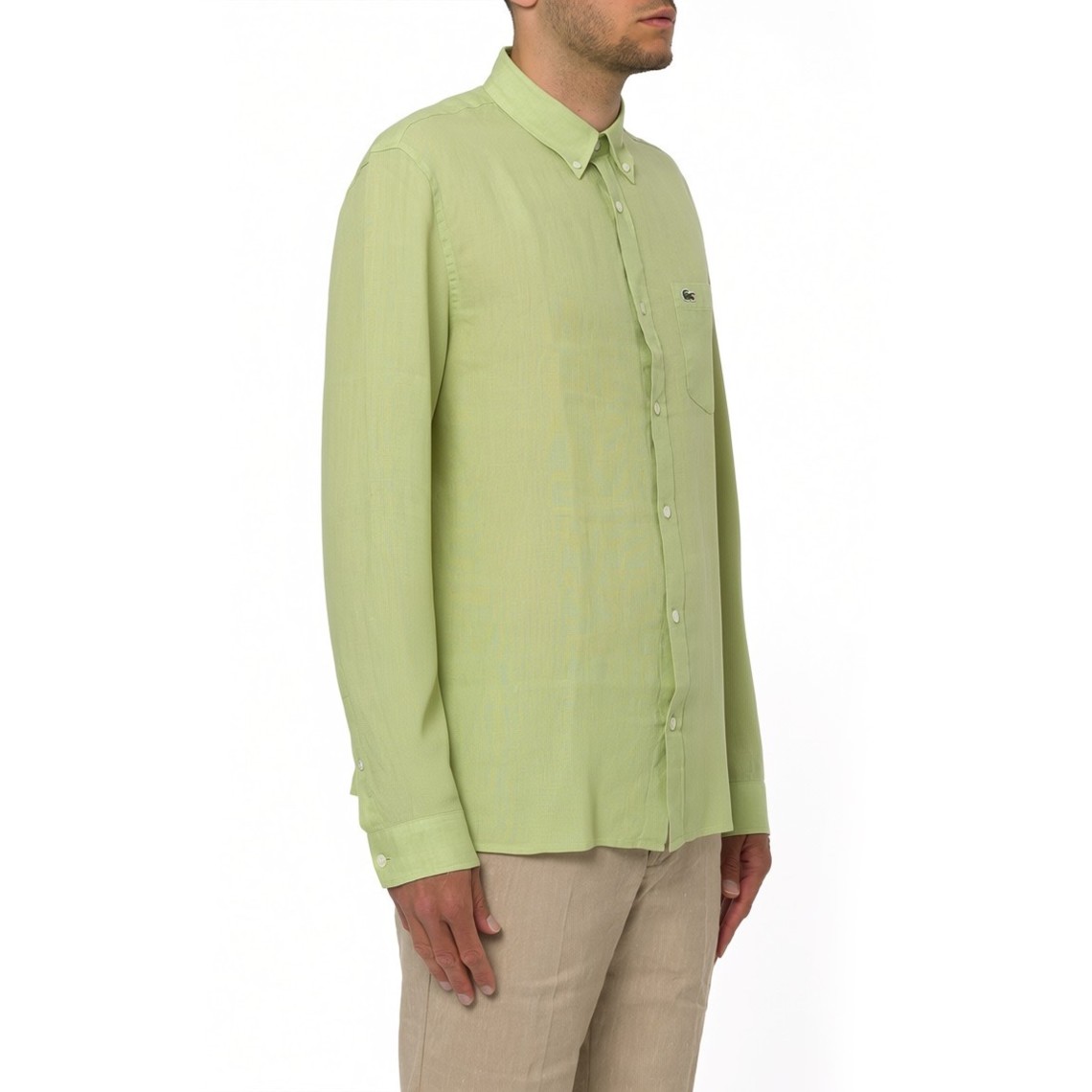 Camicia in lino regular fit Lacoste 